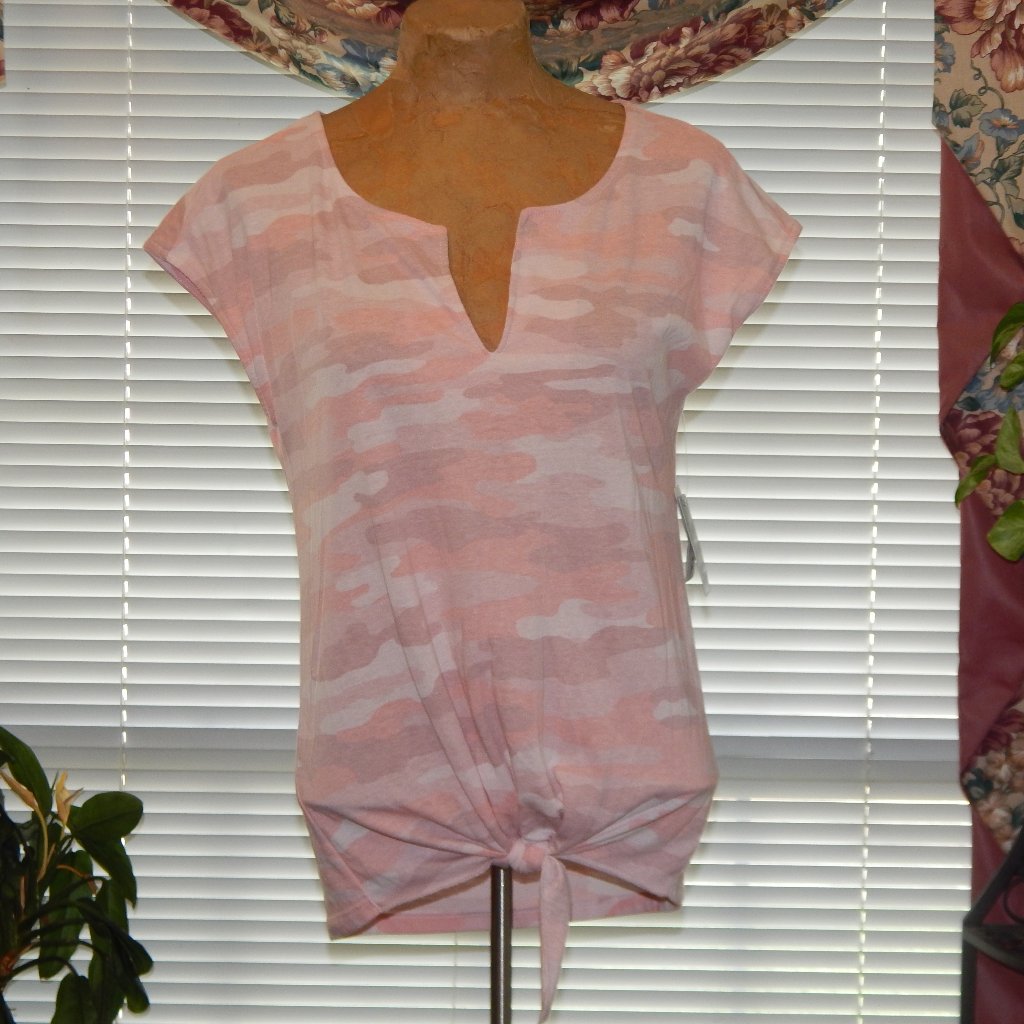 Nwt 45 Lucky Brand Pink Camo Top Xs 2 4